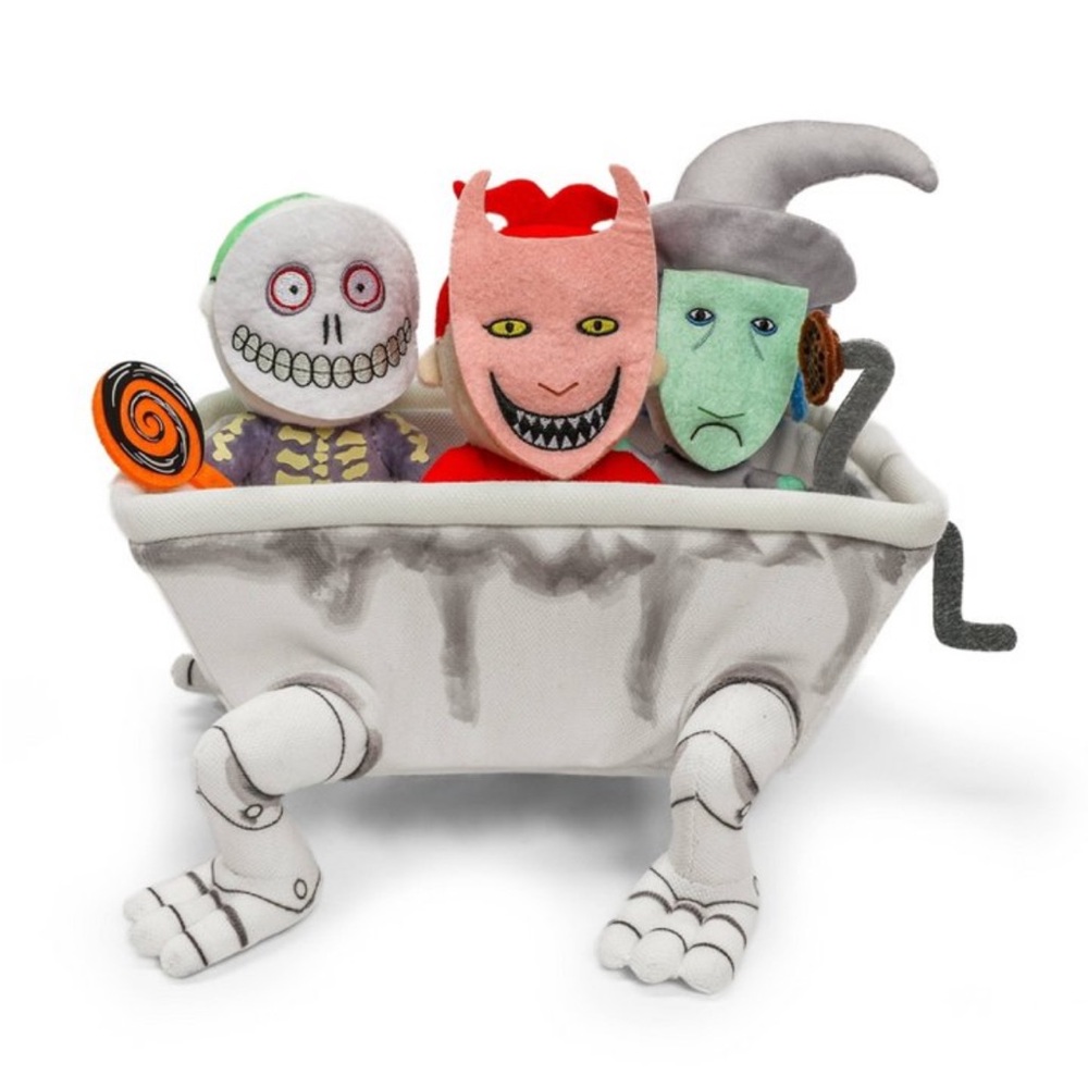 DISNEY NWT nightmare before Christmas lock shock barrel in bathtub plush -9”